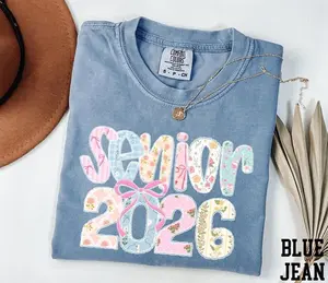 Comfort Colors® Senior 2026 Shirt, Preppy Senior Shirt, Graduate 2026 Shirt, High School Senior Shirt, Retro Senior Shirt, Graduation Gift