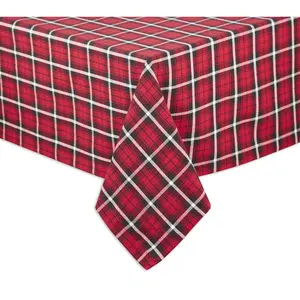 Design Imports Glad Tidings Plaid Tablecloth 60" x 84"