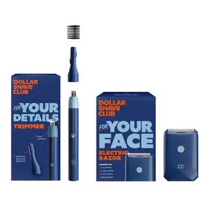 Dollar Shave Club Men's Face Grooming Bundle – For Your Face Electric Razor + For Your Details Trimmer for Nose, Ears & Brows