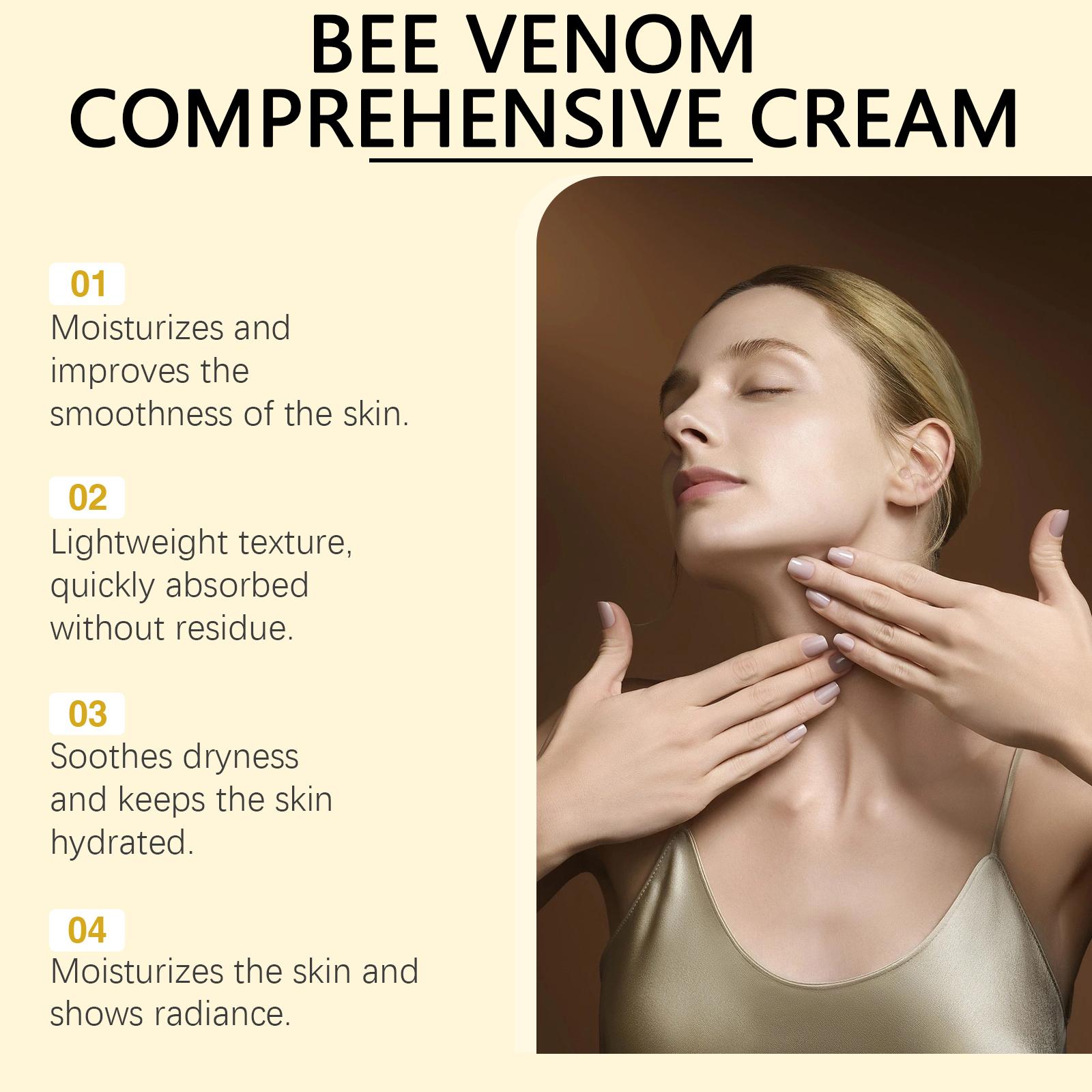 South Moon Bee Venom Daily Facial Massage Cream, Gentle & Effective Skincare for All Skin Types, Long-Lasting Nourishing & Skin Repair Comprehensive Cream, 60G