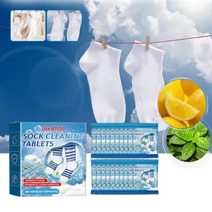 Sock Whitening Tablets - Remove Yellow Stains & Gray Dinginess, Restores White Socks to Like New in 30 Min Soak