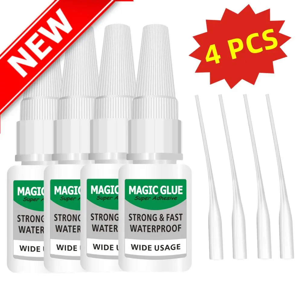 4PCS All-Purpose High-Strength Cyanoacrylate Gel Super Glue - Instant Bond, Quick-Drying Adhesive for Shoe Repair, Leather, Metal, Plastic, Fabric | Home & DIY Repairs Glue, Glue For Fabric