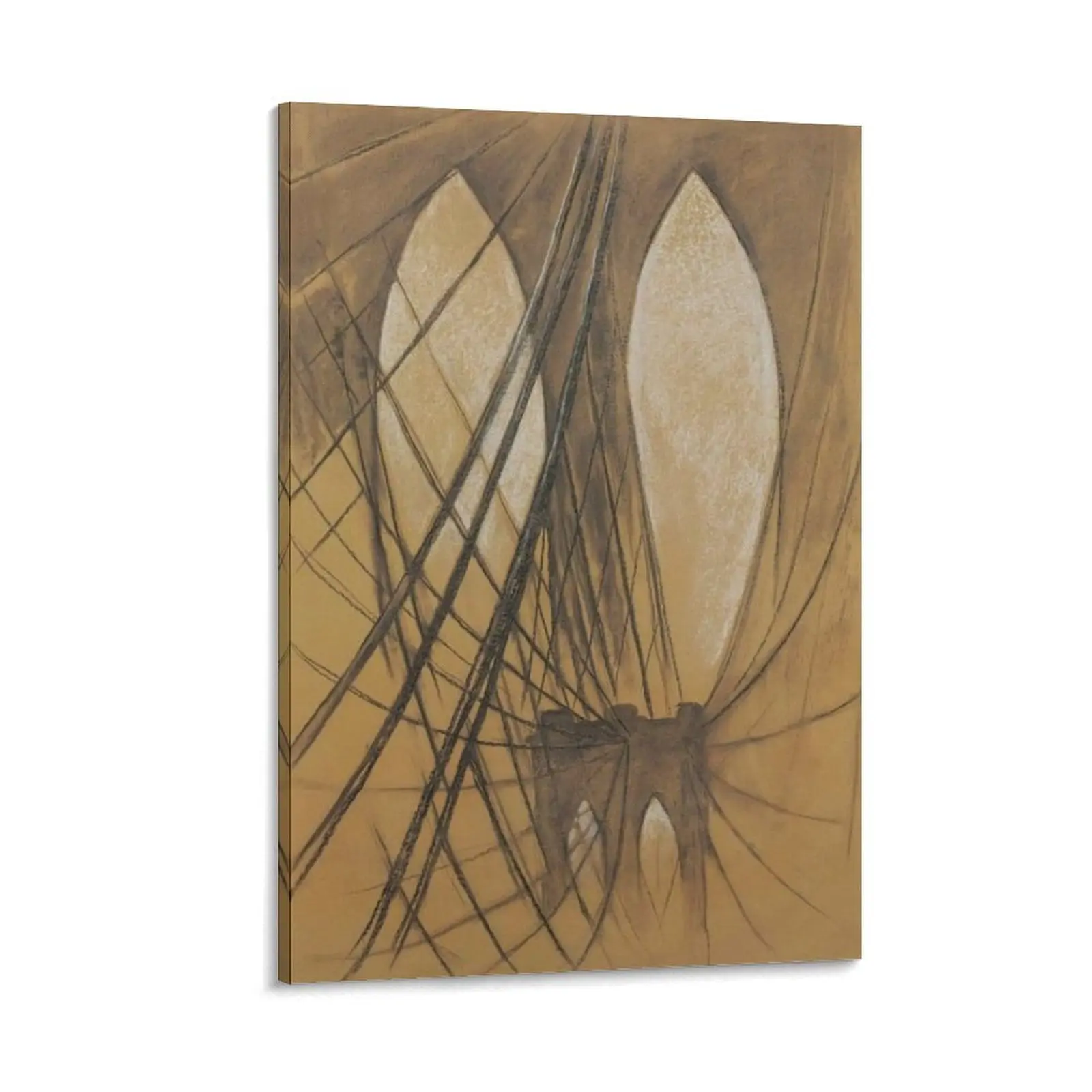 Georgia O'Keeffe Brooklyn Bridge Painting, Poster & Canvas Wall Art for Bedroom, Bar Decor, Home Supplies Gift
