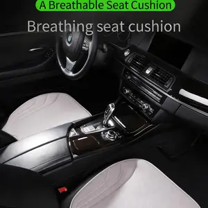 New Seaweed Fiber Car Seat Cushion, Winter Warm Summer Cool Anti-Slip Breathable Latex Office Chair, All-Season Universal Use