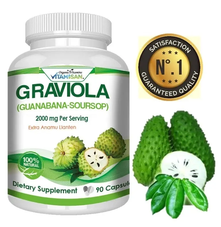 Soursop GRAVIOLA EXTRACT 45days Guanabana Annona Antioxidant 90 capsules