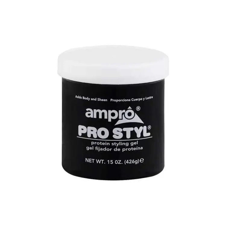 Ampro Pro Styl Protein Styling Gel, Long-Lasting Strong Hold for Radiant Shine, Non-Flaking Alcohol-Free Vegan Formula, Unisex Haircare, 15 oz