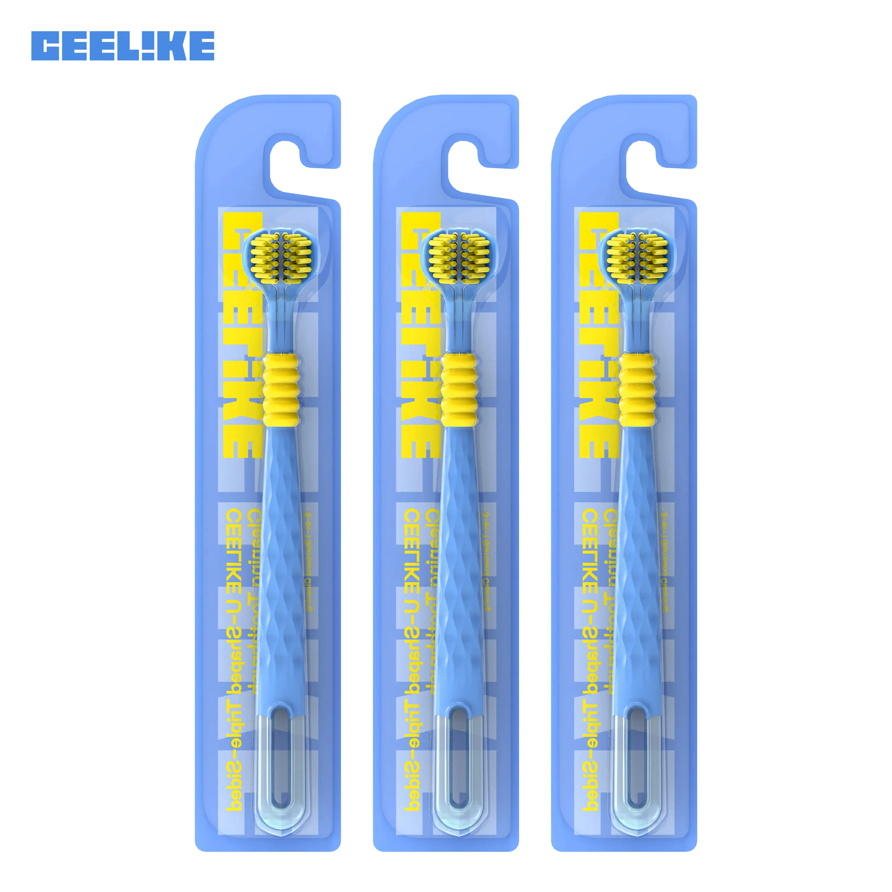 CEELIKE 3-Sided Toothbrush - 360° All-Around Cleaning with Soft Bristles for Gentle Care