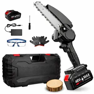 6-Inch Mini Chainsaw Cordless, Handheld Electric Power Chain Saw with 1 Battery, Perfect for Tree Trimming Wood Cutting, Great Gift for Dad, Husband, Men