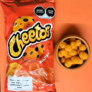 Cheetos Mexican Chips - Cheeto Bolitas Gande  Favorite Snack Flavor Corn Snack Balls with Chili Flavor Artificially Flavored Balls