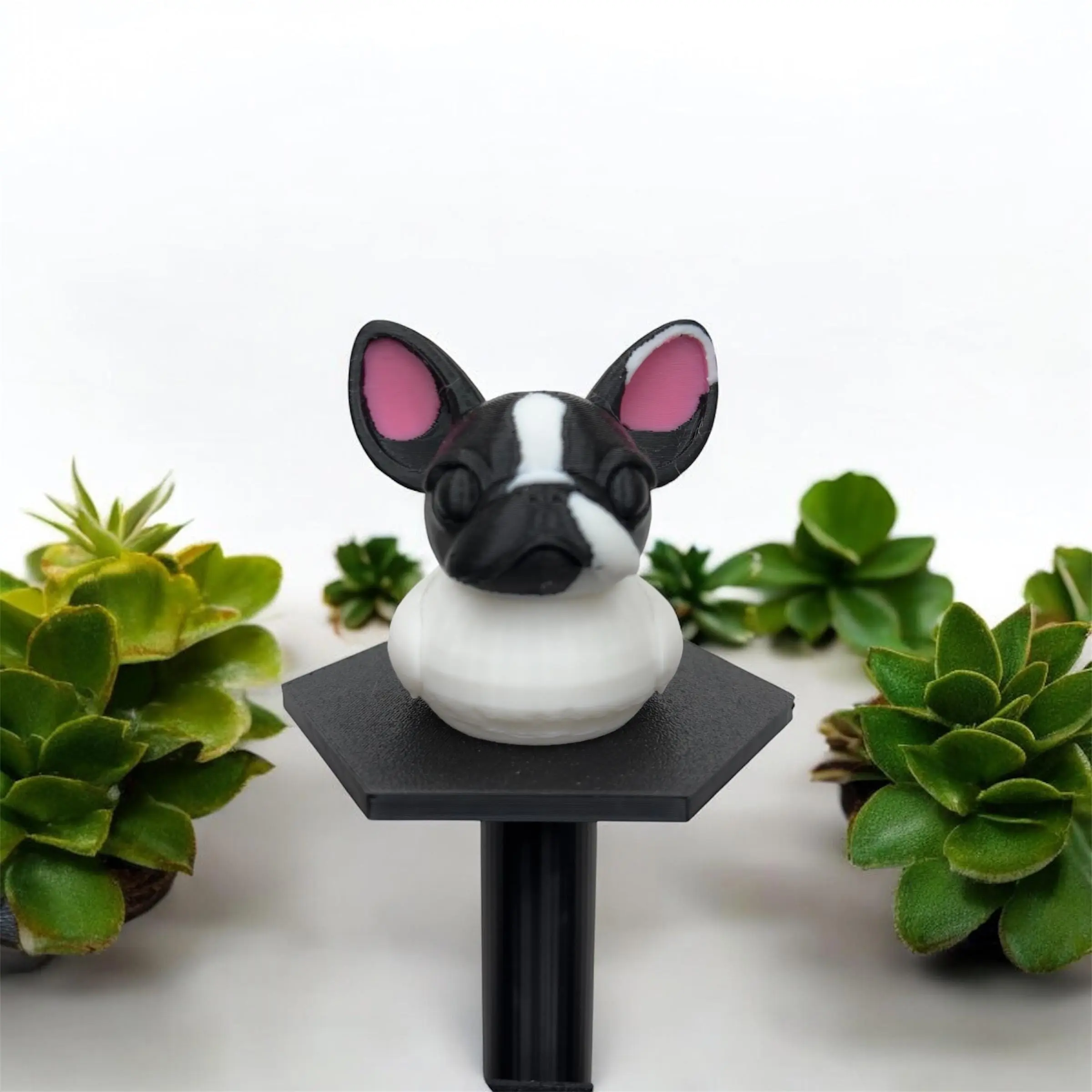 French Bulldog Duck Figurine 3D Printed Frenchie Decor for Desk Car Dash & Cruise Cabin Dog Lover Gift Collectible Animal Design Statue