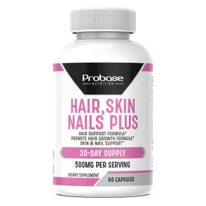 Probase Nutrition Hair, Skin and Nails Plus 60 Capsules 30-Day Supply