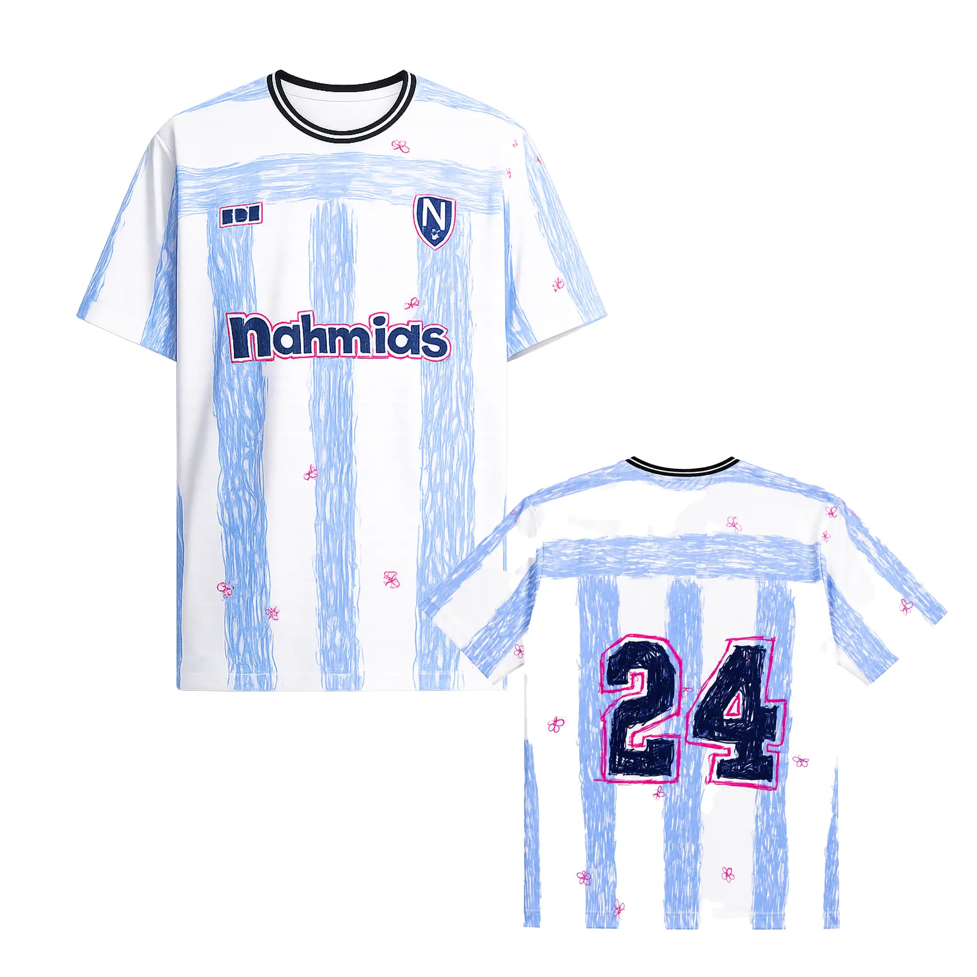 Vintage Nahmi  Number 24 Soccer Jersey Retro Football Fan Shirt Unisex Game Day Tee