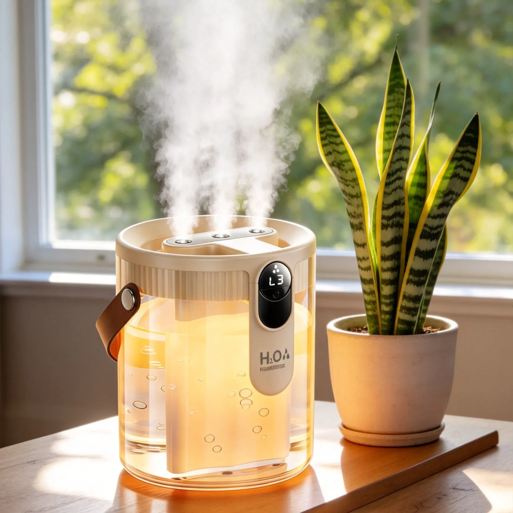 H40 Bedroom Smart Humidifier, Home Air Humidifier, Top Fill Design Humidifier with Night Light, 1.5L Cool Mist Feature Humidifier for Office Home Plants Baby Cool Mist Humidifiers, Cooling Mist Humidifier