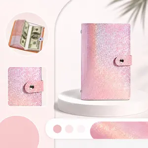 1 Pc PU Leather Budget Binder – Cash organizer with 50 pages holding up to 100 bills. Multi-purpose money management book for cash, cards, notes and expense tracking, ideal for students, budgeting and family finance planning.