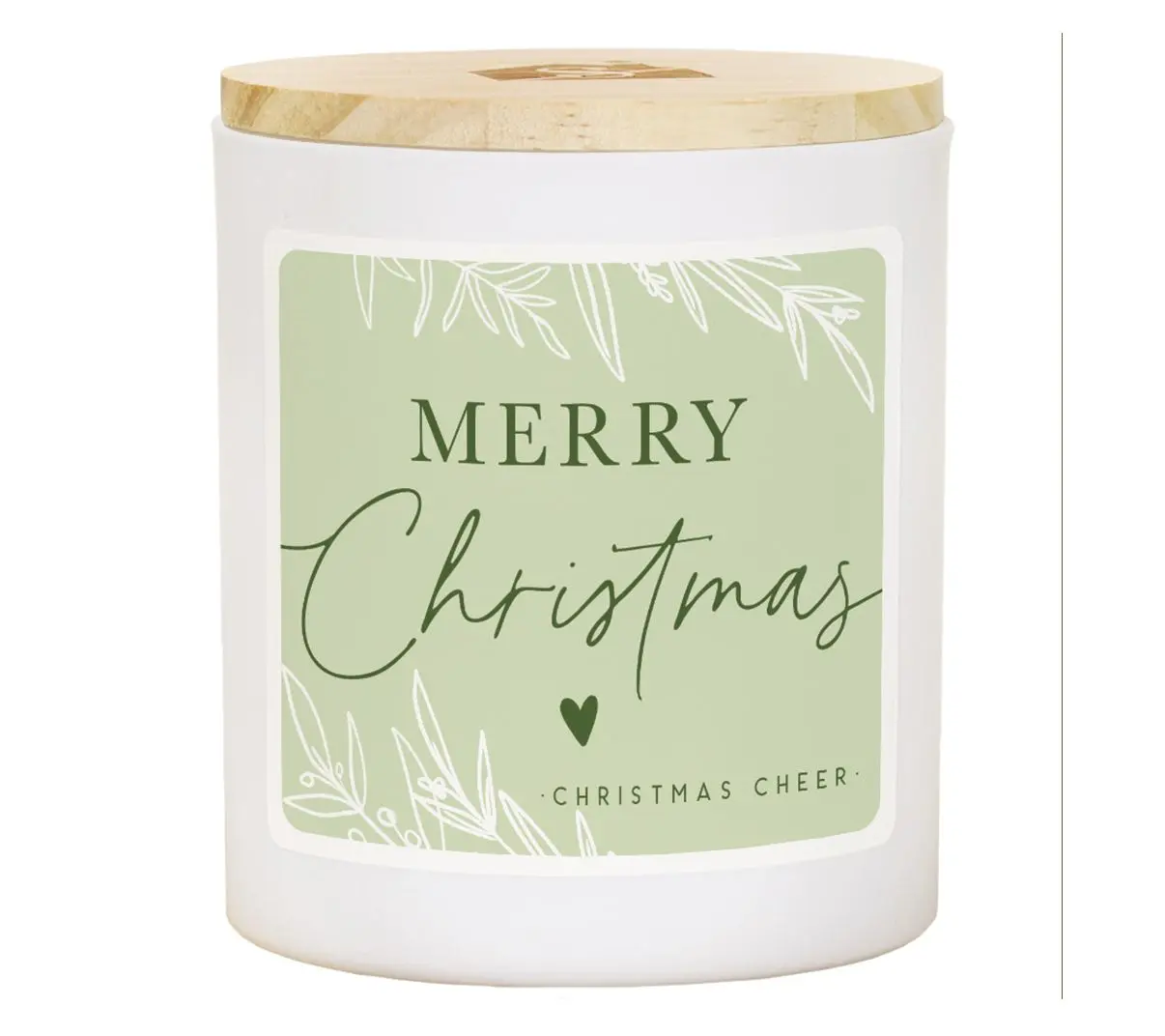 Sincere Surroundings 4.25" Merry Christmas Green Candle Sincere Surroundings 4.25" Merry Christmas Green Candle