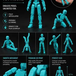 Flexible Toy Skeleton Action Figure - Poseable Joints, Stress Relief Tools, Sensory Stress Reliever for Play and Display