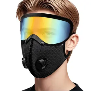 Removable Face Mask, Reusable Face Mask with Exhalation Valve, Transparent Visible Removable Eye Mask, Suitable for Women Men, Reusable Respirator Mask