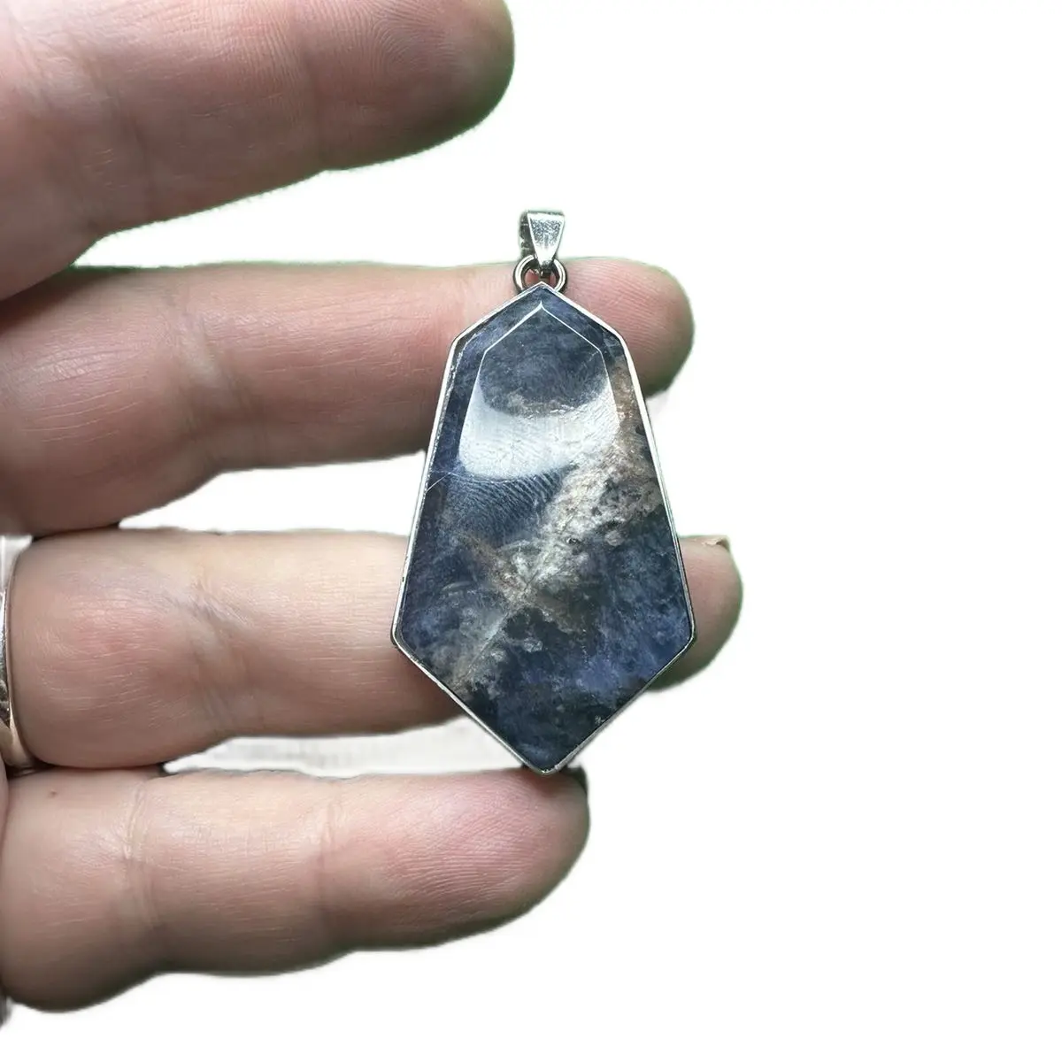 Sodalite Pendant in Silver Plated Setting