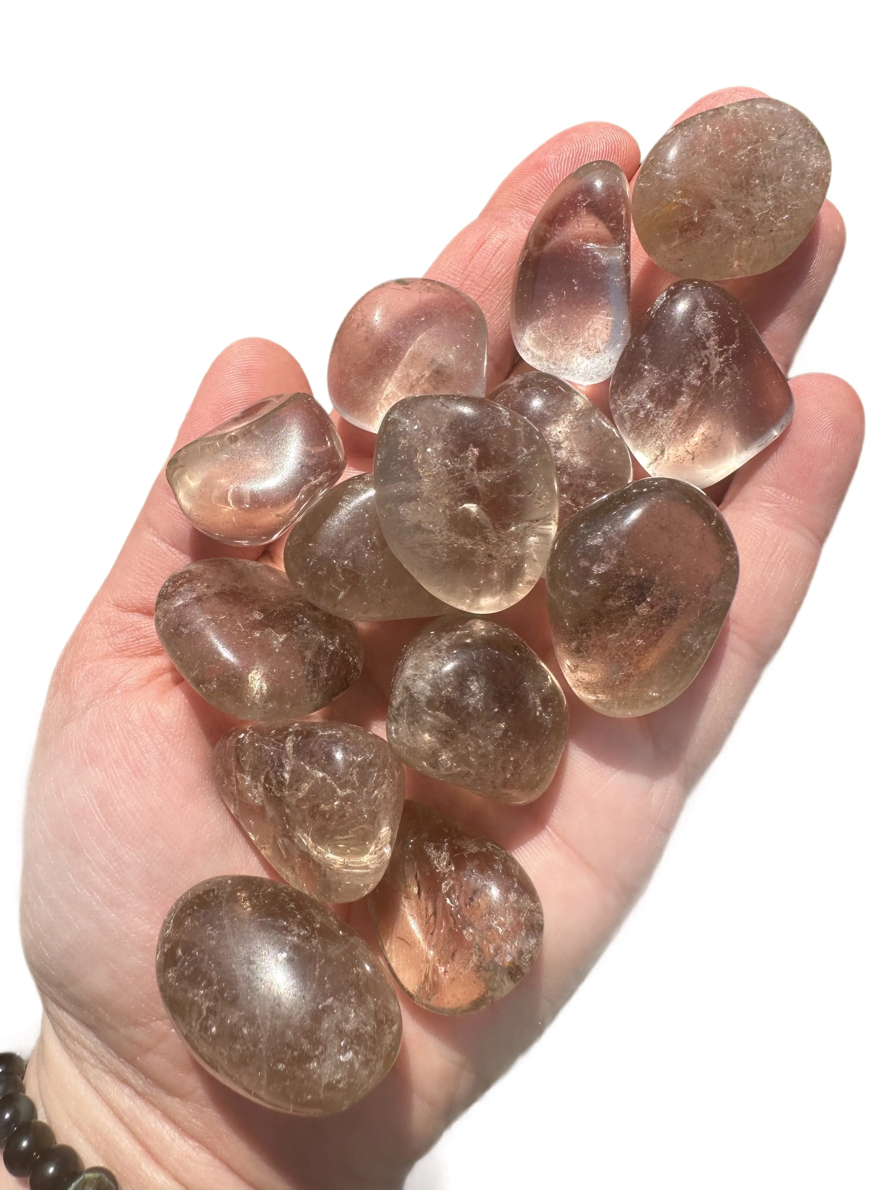 Smoky Quartz Tumbled Stone - Polished Light Smoky Quartz Crystal - Brown Quartz Stone
