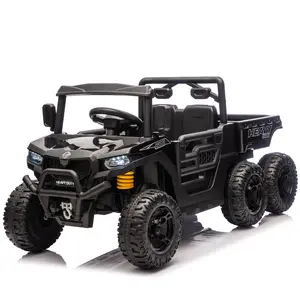24V 440W Kids Ride On Six-wheel Electric Dump Truck W/ PC 2.4G, 4WD,Upgraded anti-collision bar,Six-wheel Suspension, Bluetooth &with Music and Storie,Speeds 1.86-3.41 MPH for Kids Aged 3-5