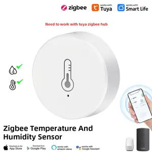 Tuya Zigbee Smart Temperature Humidity Sensor, Full House Home Automation, Wireless Temperature Humidity Detector, Smart Home Device