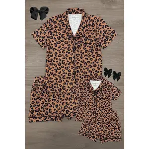 Mom & Me - Cheetah Waffle Knit Pajamas