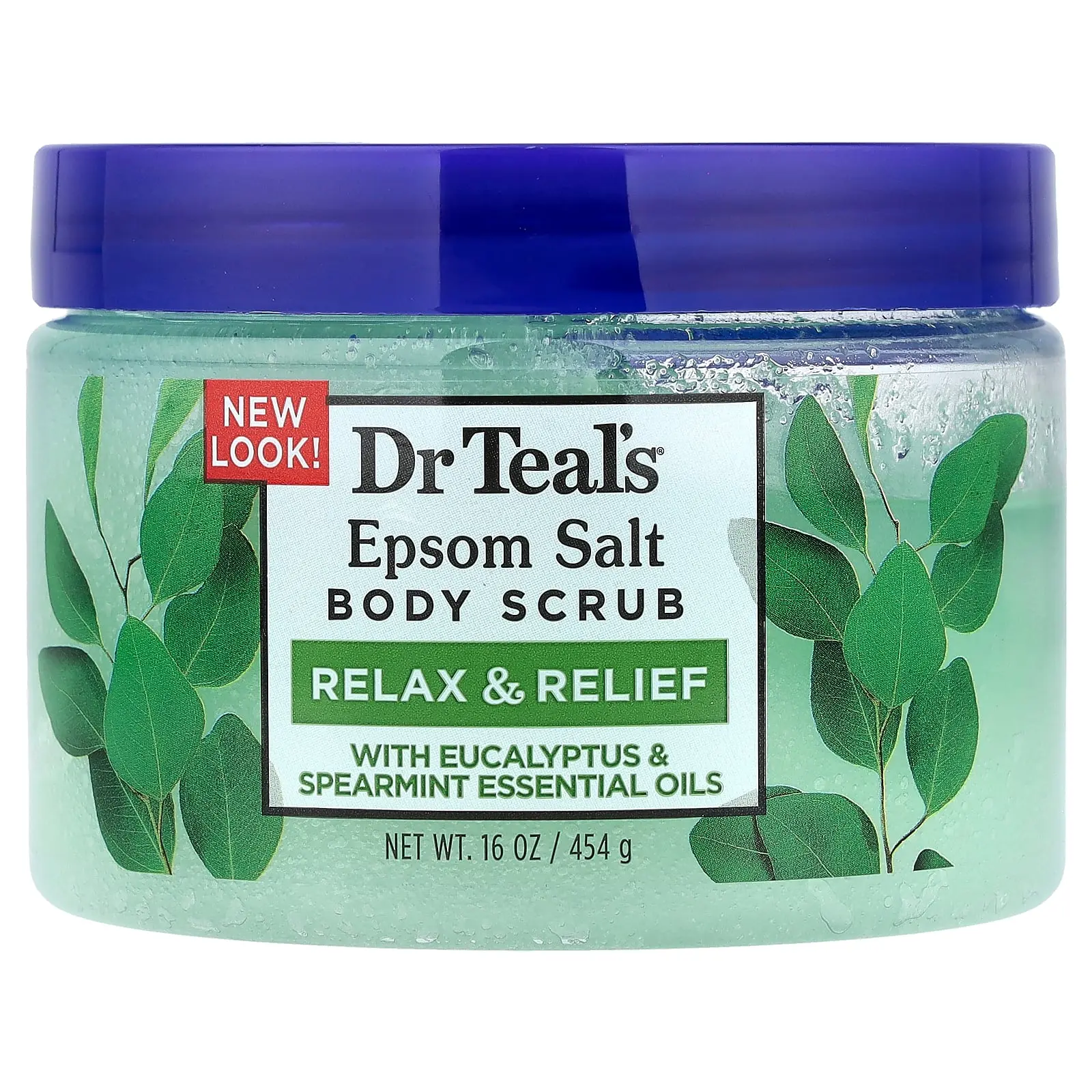 Dr. Teal's Epsom Salt Body Scrub, Eucalyptus & Spearmint, 16 oz (454 g)