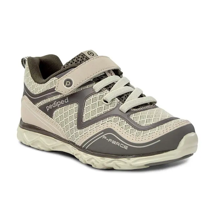 Pediped Force Flex Oyster Kids Shoes Durable Breathable for Active Feet Approved by the American Podiatric Medical Association