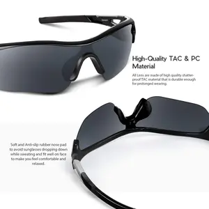 BEACOOL Polarized Sports Sunglasses for Men Women Youth Baseball Fishing Cycling Running Golf Motorcycle Tac Glasses Outdoor Safety Lightweight TAC Material UV400 Protection Anti-Slip Nose Pad