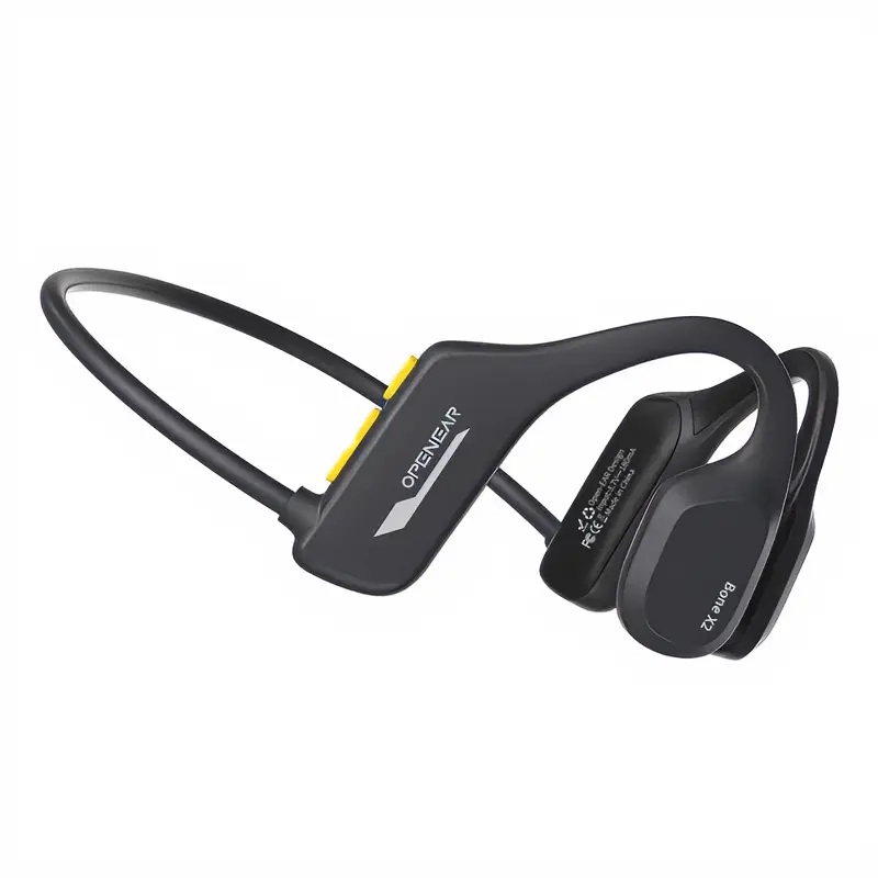 Open Ear Bone Conduction Headphones - IP68 Waterproof Bluetooth Wireless Audio Electronic Headset with 8GB Built-in MP3 Stereo Sound for Swim Training, Outdoor Workouts