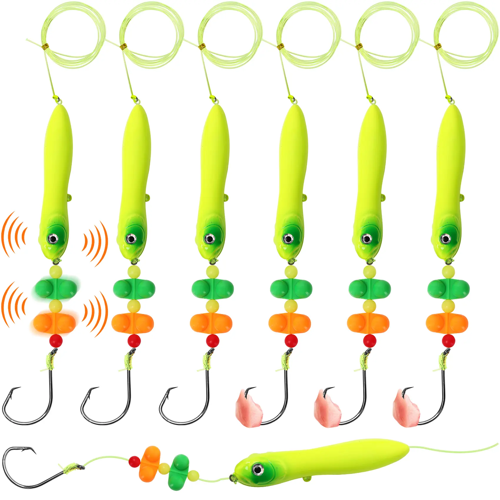 3PCS Catfish Rig-Santee Cooper Style Fishing Gear with Rattle Floats,  6/0, 8/0 Circle Hooks, Perfect for Lake, River, Bank Fishing, Peg Floats, and Catfish-Specific Tackle catfish float rig catfish rig santee