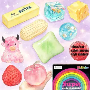 10pcs/set - Mystery Blind Box Pinch, Blind Box Stress Relief Toy, Sensory Set, Creative Slow Return Pinch, Party Gift, Soft Squeeze Toy