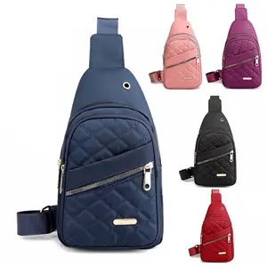 Summer Quilted Fanny Pack 2025 All-match Large Capacity Crossbody Bag Unique Casual Solid Color Designer Chest for Daily Use Fashionable Sling Bag