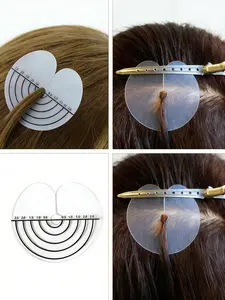 Clear Circular Single Hole Design Heat Shield For Hair Extensions Professional Scalp Protector Heat Protection Heat Resistant Fusion Tool Hair Extension Styling Accessory, Salon Styling Tool