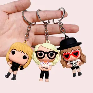 Swift Charm Keychain Acrylic Music Album Fashion CD Car Bag Pendants Key Ring Fan Collection Jewelry Gift