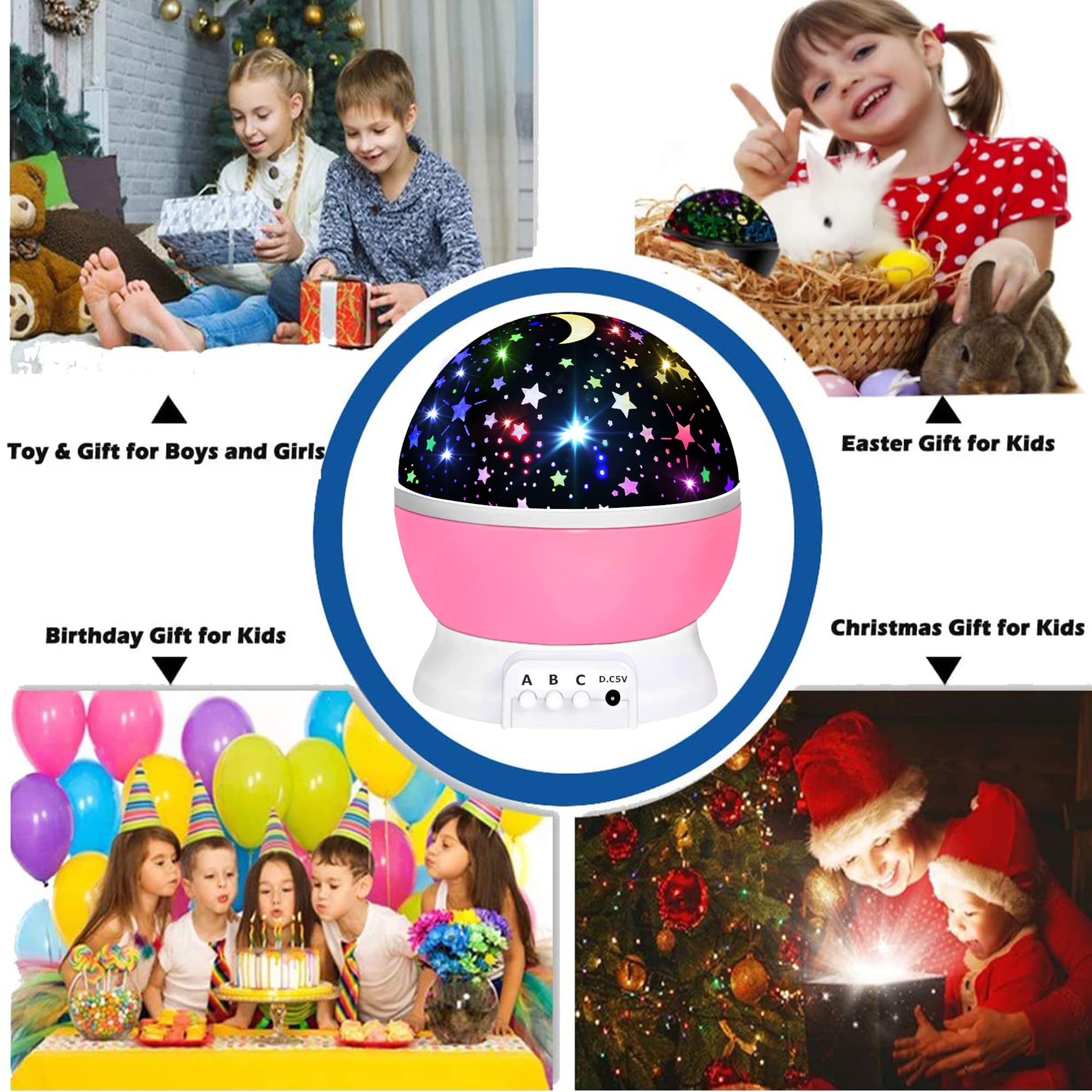 2 Pack Ultimate Star Projector Gift for Girls 1-14 - Rotating Starry Sky Night Light, Best Birthday & Holiday Present | Buy One, Gift One!