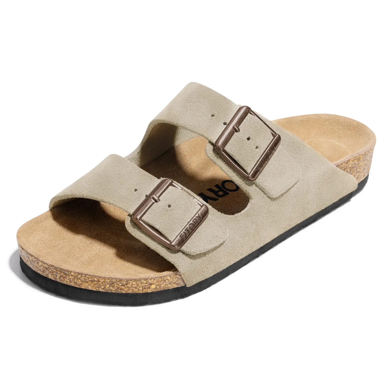 FITORY Men's Balance Luxe Leather Sandals, Fashionable Breathable Open Toe Slip-On Summer Shoe Footwear, Fashionable Breathable Sandals, Minimalist,shoes for back to school,back to school shoes