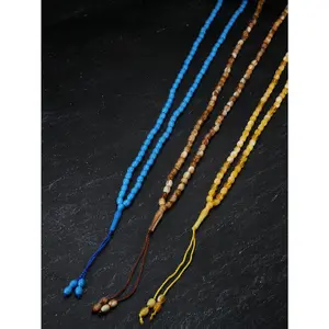 Minimalist Ethnic Style Oval Acrylic Prayer Beads, Hand Knotted Beads, Bracelet, Stackable To Wear, Suitable for Both Men and Women, Ramadan Gift