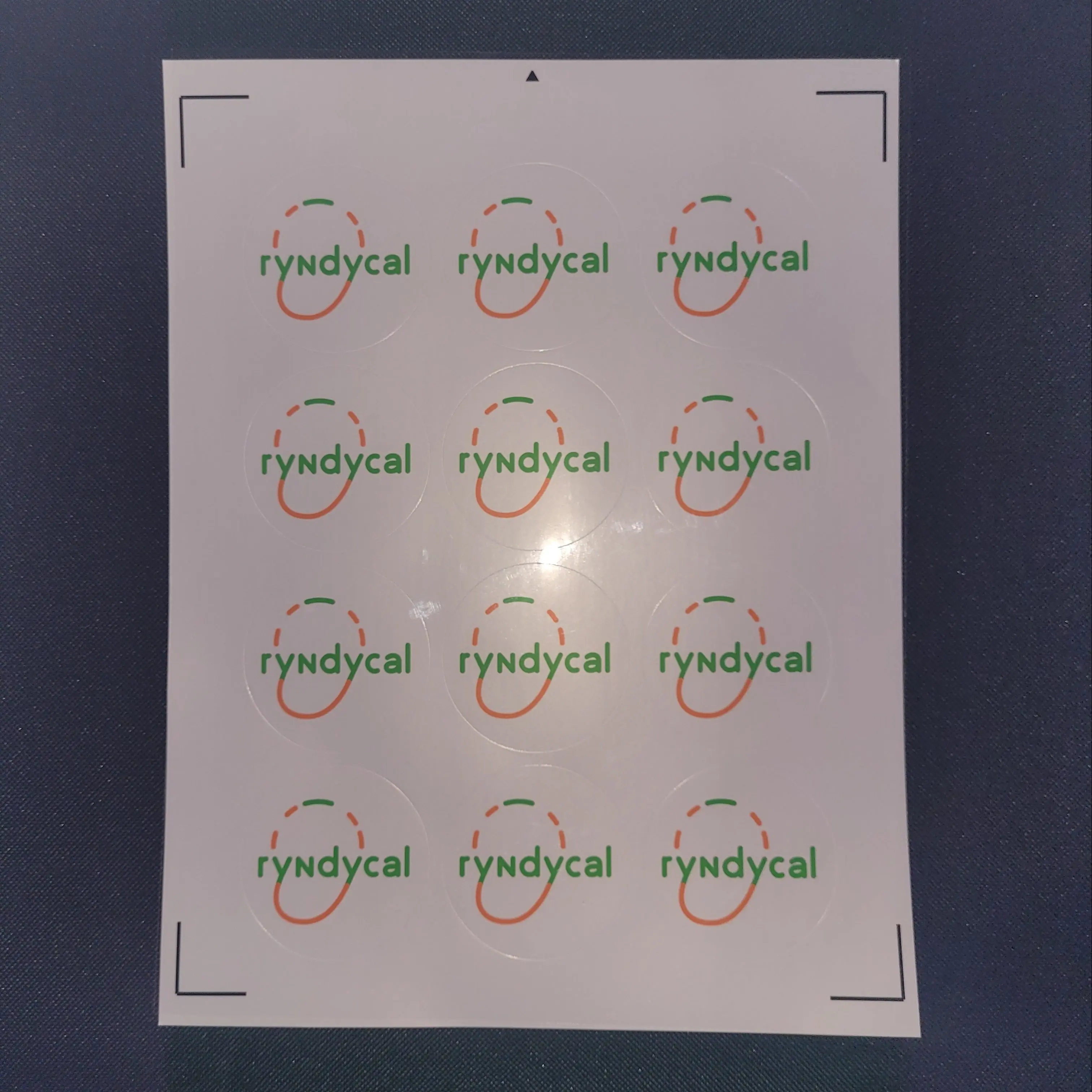 Sheet of Custom Vinyl Gloss Stickers