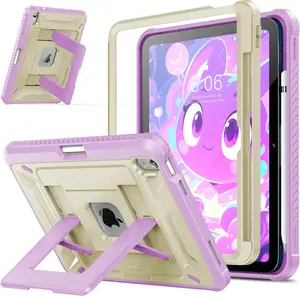 INFILAND Case for iPad A16 11th Gen 11 Inch 2025 & 10th Gen 10.9 Inch 2022 Heavy Duty Rugged Shockproof Cover with Kickstand & Apple Pencil Holder