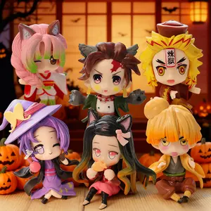 Set of 6 Anime Figures Set, Anime Stuff Tanjirou Kyoujurou Kanroji Mitsuri Assembled Action Figures Toy Set Nezuko Zenitsu Gift Toy for Birthday and Fan Collection