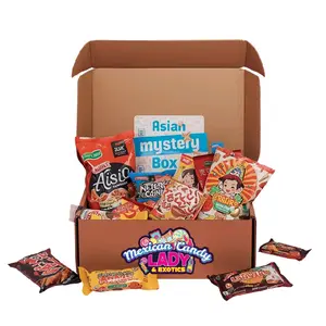 Asian Snack Mix Box Cookies Candy Chips Beverage 8-10 Full Size Snacks Japanese Assorted Candy Cookies Mochi Rice Crackers Gummies Random Surprise