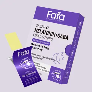 Fafa Sleep Aid Supplement with Melatonin 3mg & GABA 7mg Oral Strips Fast Dissolving Film No Water Needed 30 Count USA Healthcare Fitness Dietary Edible Optimum Natural