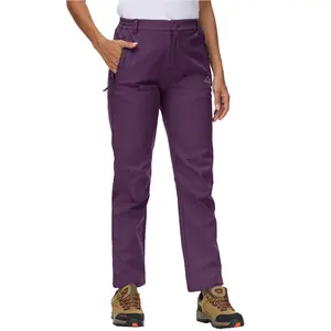 YSENTO Women's Snow Ski Trousers Waterproof Fleece Lined Pants Insulated Softshell Hiking Mountain Pants