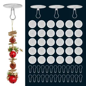 100 Easy-to-Install Self-Adhesive Ceiling Hooks - Simple Suction Cups, Suitable for Holiday, Wedding, Birthday and Event Decorations, Durable and Stylish Wall Hooks, Practical Hooks