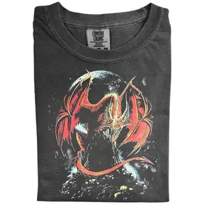 Dragon Shirt Vintage Dragon Graphic T-Shirt, Dragon Tee, Dark Fantasy Shirt, Mythical Creature, Gothic Shirt, Medieval Shirt, Y2K Dark Art