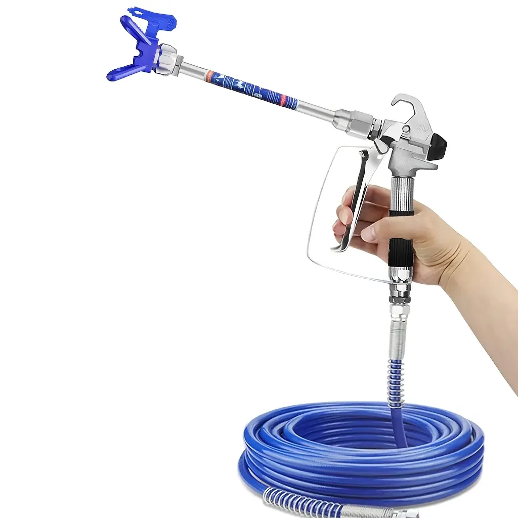 3600 PSI High-Pressure Airless Paint Spray Gun with 32.8 ft Hose Swivel Tool Kit, Including 11.8-inch (Approx. 30 cm) Extension Rod, Tip Guard and 517 Nozzle, Suitable for Interior/Exterior Houses, Gardens, Fences, Precision Automotive and Wall Painting