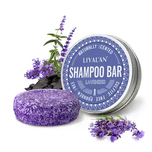 LIYALAN Lavender shampoo bar-Soothing scalp and moisturizing hair roots