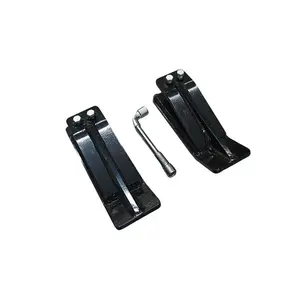 Tractor Bucket Protector, 2pcs Edge Protector, 11" Long Turf Tamer Skid Protector, Heavy Duty Steel Bucket for Removal, Spreading Gravel, L-shaped Socket Wrench