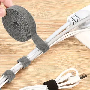 1pc Multi Purpose Adjustable Data Cable Management Ties with Magic Sticker